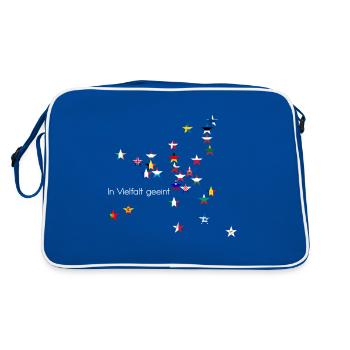 L’Europe Étoiles Drapeaux Uni dans la diversité - Sac Retro - bleu/blanc - Dos