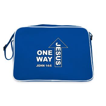 Christian Design - One Way Jesus - Sac Retro - bleu/blanc - Dos