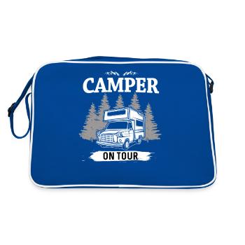 Campeur en tournée - Sac Retro - bleu/blanc - Dos