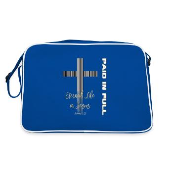 Christian Design - La vie éternelle en Jésus - Sac Retro - bleu/blanc - Dos