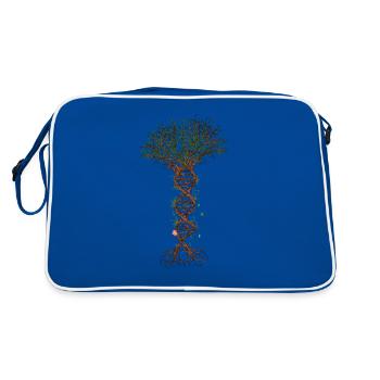 World Tree - Mother Nature, DNA, Earth - Retro Bag - blue/white - Back