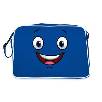 Face Mimic Funny Funny Funny - Retro Bag - blue/white - Back