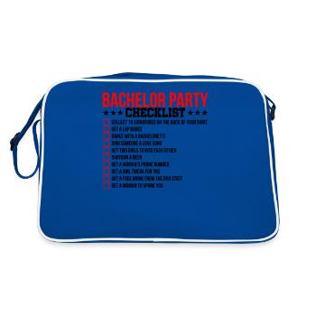 Bachelor todo bachelor party liste de contrôle - Sac Retro - bleu/blanc - Dos