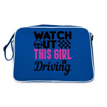 Driving test passed driver's license L17 gift - Retro Bag - blue/white - Back
