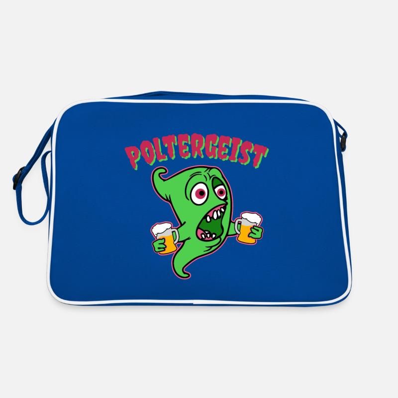 Polterer, Polterabend, Junggeselle, Geschenk - Retro Tasche - Blau/Weiß