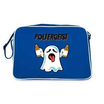 Polterer, wedding shower, bachelor, present - Retro Bag - blue/white - Back
