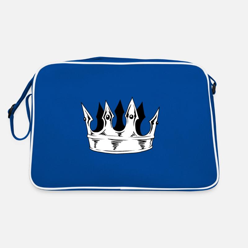 Couronne Noir Blanc Roi Empereur Médiéval Sac Retro
