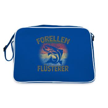 Chuchoteur de truites - Cadeau pour la truite pêcheur - Sac Retro - bleu/blanc - Dos