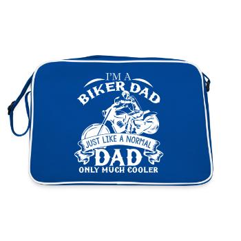Je suis un motard comme un père normal seulement beaucoup de w - Sac Retro - bleu/blanc - Dos