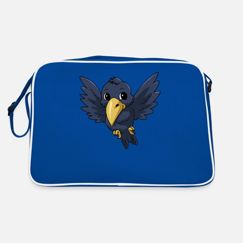 Kleiner Süßer Rabe Retro Tasche