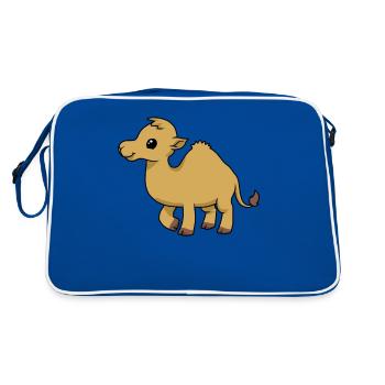 Doux petit chameau - Sac Retro - bleu/blanc - Dos