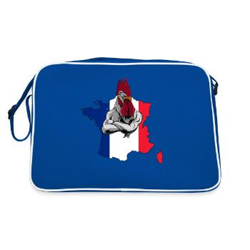 France cock pride French en cadeau - Sac Retro - bleu/blanc - Dos