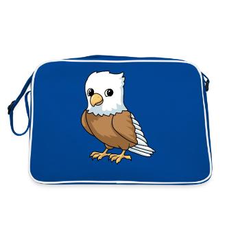 Comic Adler Eagle - Retro Tasche - Blau/Weiß - Hinten