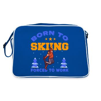 Ski de sport - cadeau hobby après ski - Sac Retro - bleu/blanc - Dos