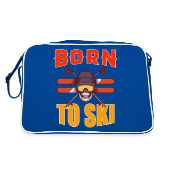 Sport Born to Ski - cadeau hobby après ski - Sac Retro - bleu/blanc - Dos