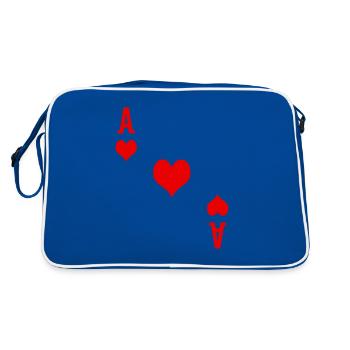Herzass carte poker cadeau joueur de cartes - Sac Retro - bleu/blanc - Dos