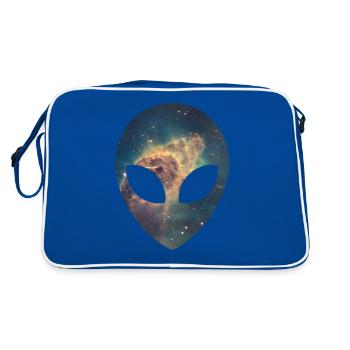 Alien head space - Retro Bag - blue/white - Back