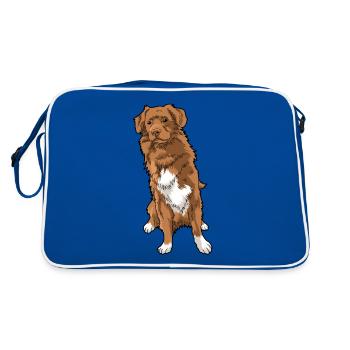 Nova Scotia Duck Tolling Retriever - Retro Bag - blue/white - Back