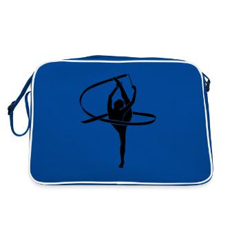 Rhythmische Sportgymnastik mit Band - Retro Tasche - Blau/Weiß - Hinten