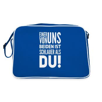 Chacun de nous est plus intelligent que vous - Sac Retro - bleu/blanc - Dos