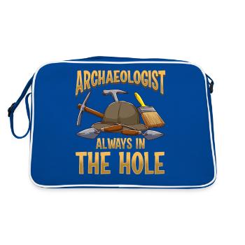 Archaeologist Always in the Hole Archaeologist - Retro Bag - blue/white - Back