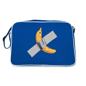 Banane collée avec du ruban adhésif - Sac Retro - bleu/blanc - Dos