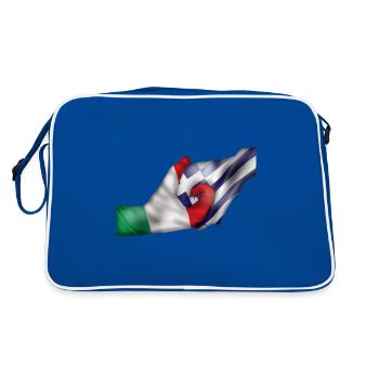 italie grèce italie grèce mains mains - Sac Retro - bleu/blanc - Dos