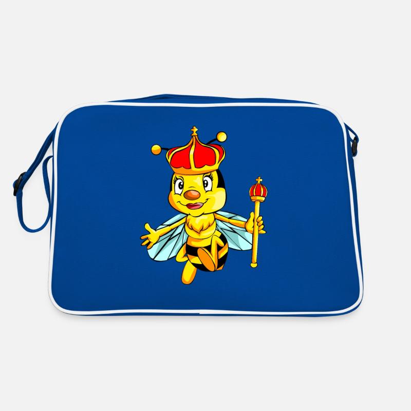 bee bee queen queen bee drawing design Retro Bag