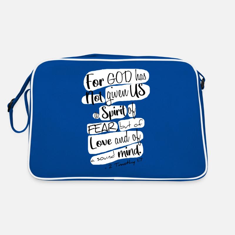 Glaube & Christliche Kleidung - Retro Tasche - Blau/Weiß
