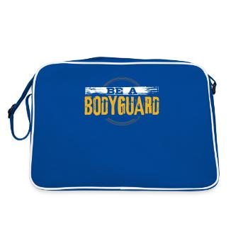 Leibwächter Geschenk Sei ein Leibwächter - Retro Tasche - Blau/Weiß - Hinten