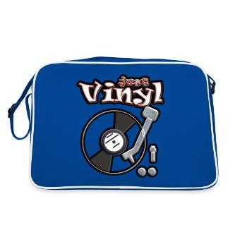 Juste vinyle turntable metallic - Sac Retro - bleu/blanc - Dos