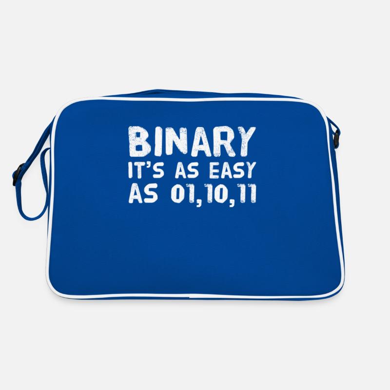 Informatiker Coder Binär Binary lustiger Spruch Retro Tasche