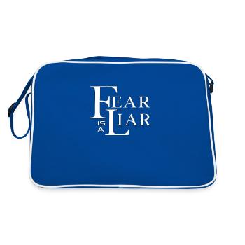 Christian Design - Fear is a Liar - Retro Bag - blue/white - Back