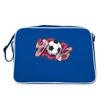 Chaussures de football rose football femmes filles femmes - Sac Retro - bleu/blanc - Dos