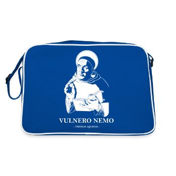 Vulnero Nemo Catholic Saint Thomas Aquinas Quote - Retro Bag - blue/white - Back
