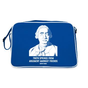 Vérité Sceptique Philosophie Citation David Hume Design - Sac Retro - bleu/blanc - Dos