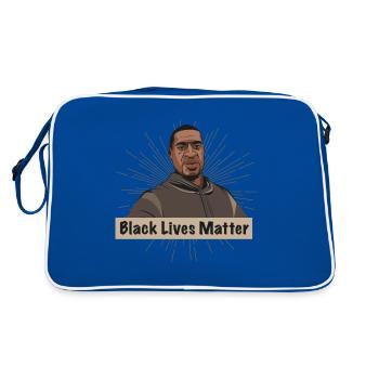 I Cant Breathe BLM Demo Protes - Retro Bag - blue/white - Back