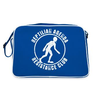 Reptilian Agenda Résistance Lizard People - Sac Retro - bleu/blanc - Dos