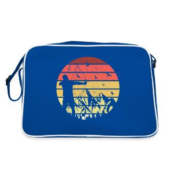 Archery bow archer archer - Retro Bag - blue/white - Back