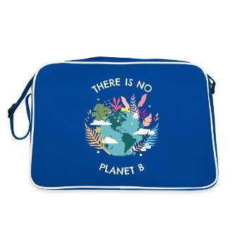 Il n’y a pas de planète B There is no Planet B - Sac Retro - bleu/blanc - Dos