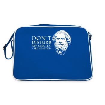 My Circles Famous Quote Greek Mathematician - Retro Bag - blue/white - Back