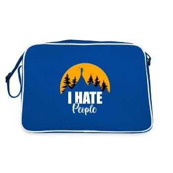 I hate people tshirt I hate people - Retro Bag - blue/white - Back