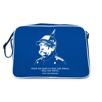 Truth German History Quote Otto Von Bismarck - Retro Bag - blue/white - Back