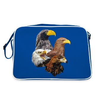 Oiseaux de proie - Sac Retro - bleu/blanc - Dos