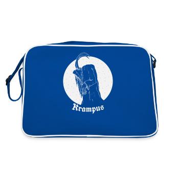 Salutations du cadeau Krampus de démon de Noël de Krampus - Sac Retro - bleu/blanc - Dos
