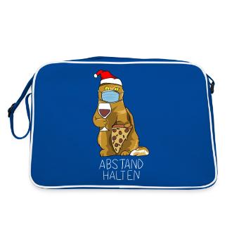 Tee-shirt chats rigolos chat mignon noël - Sac Retro - bleu/blanc - Dos