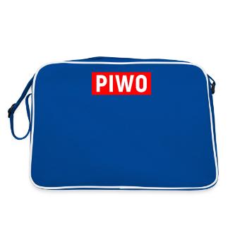 Piwo Polnisches Bier Polen Polska - Retro Tasche - Blau/Weiß - Hinten