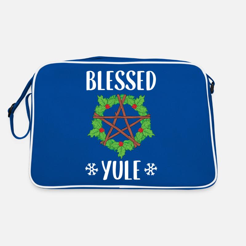 Conception du solstice d'hiver païen béni de Yule Sac Retro