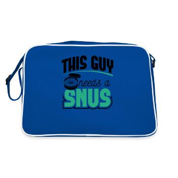 Snus rauchfrei Nichtraucher Nikotin Antiraucher - Retro Tasche - Blau/Weiß - Hinten