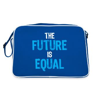 Equality and Social Justice The Future is Equal - Retro Bag - blue/white - Back